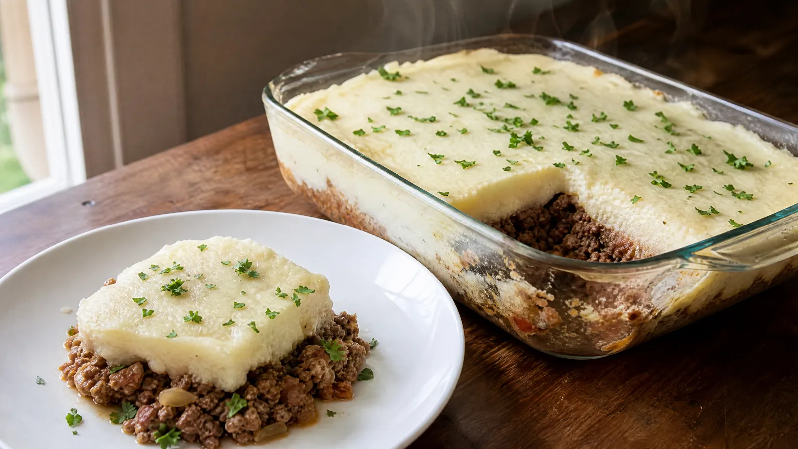 Foto do prato pronto: Escondidinho de mandioca com carne moída